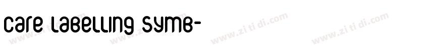 Care Labelling Symb字体转换